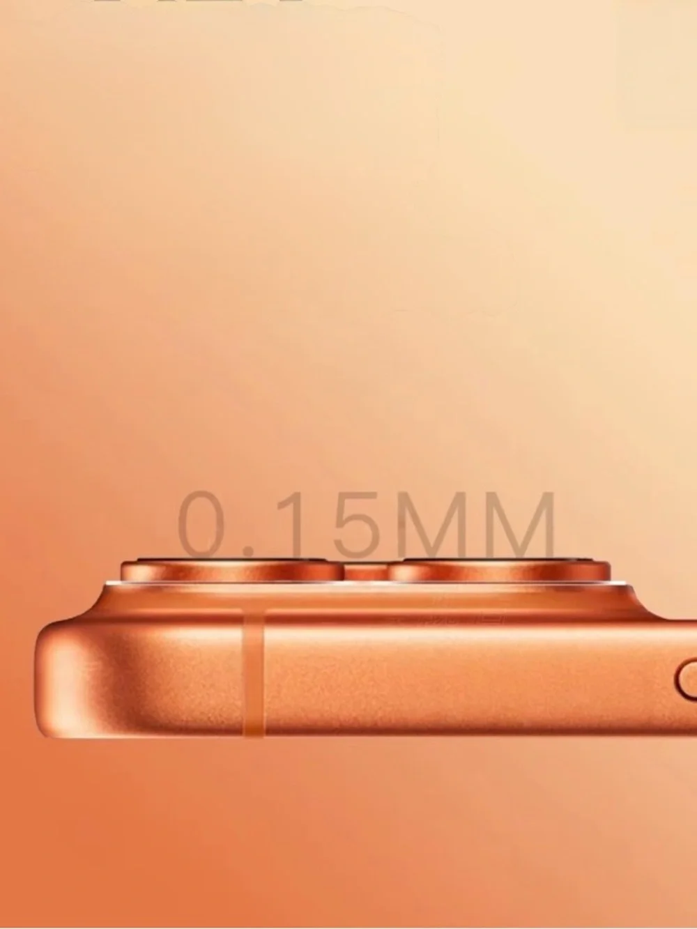 Apple Orange iPhone with Clear Camera Lens Protector
